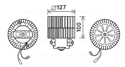 Kachelventilator Ava Cooling OL8633