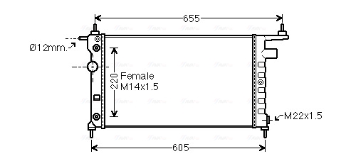 Radiateur Ava Cooling OLA2184