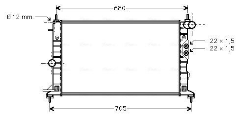 Radiateur Ava Cooling OLA2244