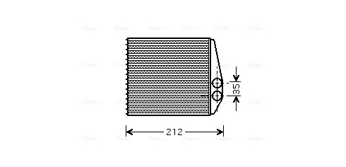 Kachelradiateur Ava Cooling OLA6354