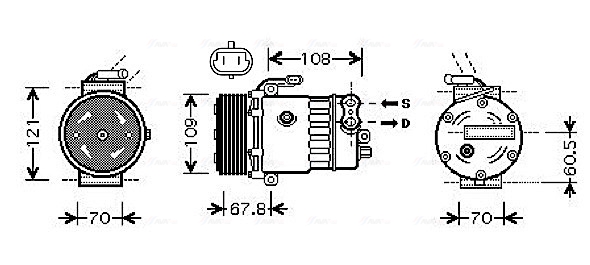 Airco compressor Ava Cooling OLAK139