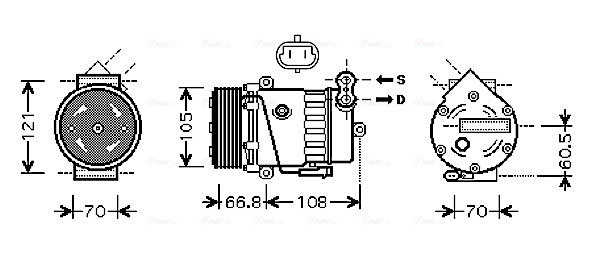 Airco compressor Ava Cooling OLAK389