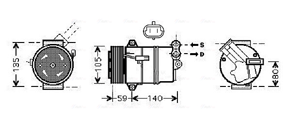 Airco compressor Ava Cooling OLAK437