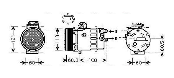 Airco compressor Ava Cooling OLK464