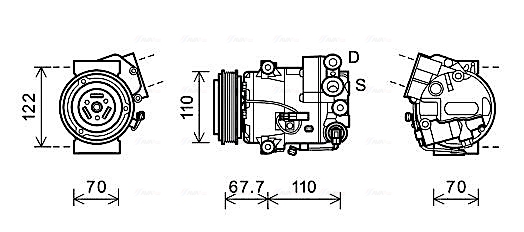 Airco compressor Ava Cooling OLAK608