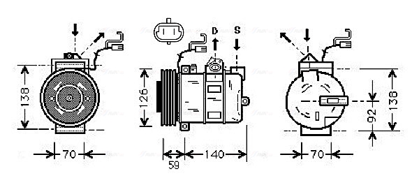 Airco compressor Ava Cooling OLK327