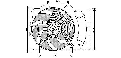 Ventilatorwiel-motorkoeling Ava Cooling PE7539