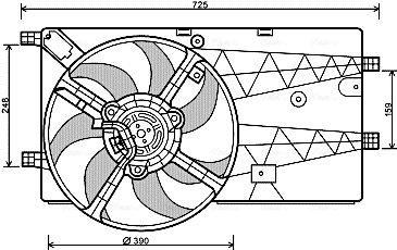 Ventilatorwiel-motorkoeling Ava Cooling PE7548