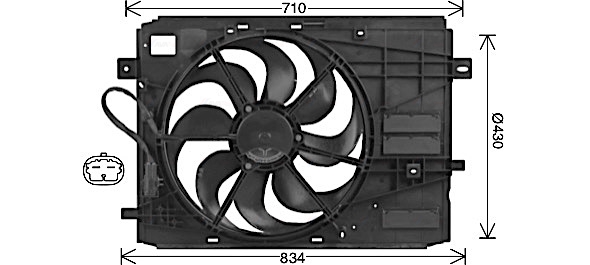 Ventilatorwiel-motorkoeling Ava Cooling PE7561