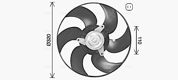 Ventilatorwiel-motorkoeling Ava Cooling PE7563