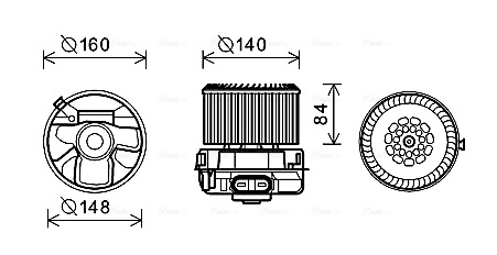 Kachelventilator Ava Cooling PE8369