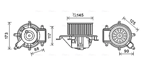 Kachelventilator Ava Cooling PE8390