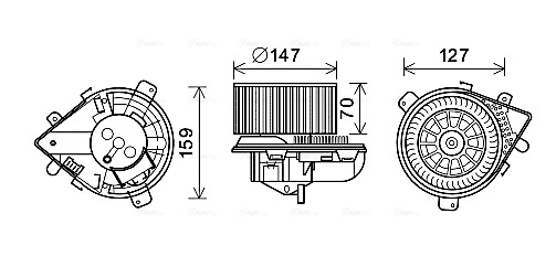 Kachelventilator Ava Cooling PE8393