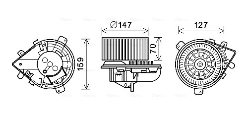 Kachelventilator Ava Cooling PE8395