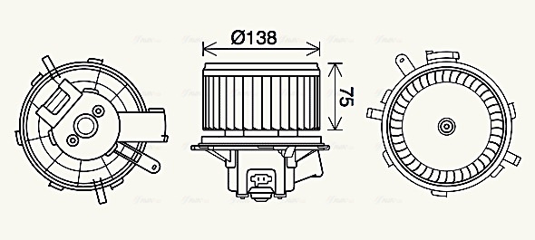 Kachelventilator Ava Cooling PE8406