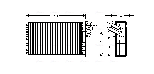 Kachelradiateur Ava Cooling PEA6226