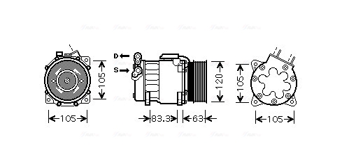 Airco compressor Ava Cooling PEAK306