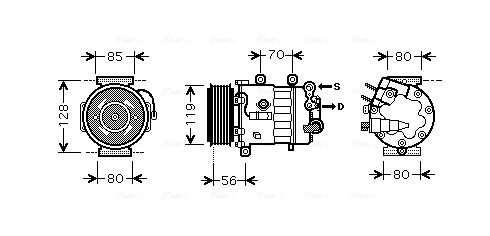 Airco compressor Ava Cooling PEK322