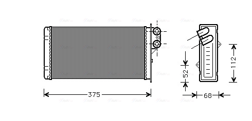 Kachelradiateur Ava Cooling RE6014