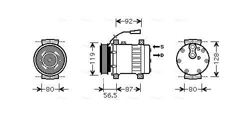 Airco compressor Ava Cooling REAK071