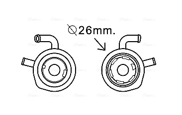 Oliekoeler motorolie Ava Cooling RT3611