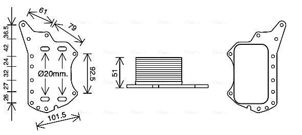 Oliekoeler motorolie Ava Cooling RT3638