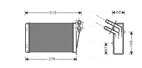 Kachelradiateur Ava Cooling RT6228