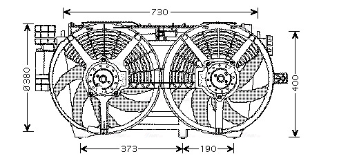 Ventilatorwiel-motorkoeling Ava Cooling RT7530
