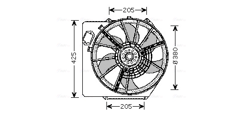 Ventilatorwiel-motorkoeling Ava Cooling RT7536