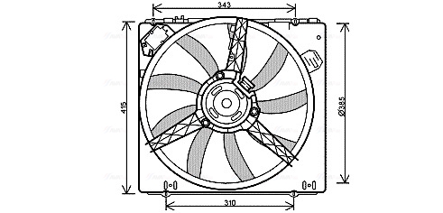 Ventilatorwiel-motorkoeling Ava Cooling RT7540