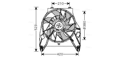 Ventilatorwiel-motorkoeling Ava Cooling RT7543