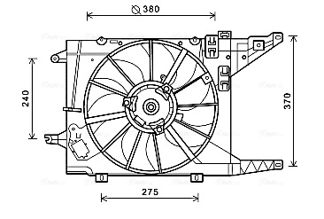 Ventilatorwiel-motorkoeling Ava Cooling RT7550