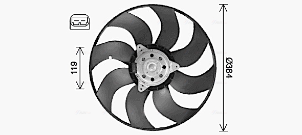 Ventilatorwiel-motorkoeling Ava Cooling RT7664