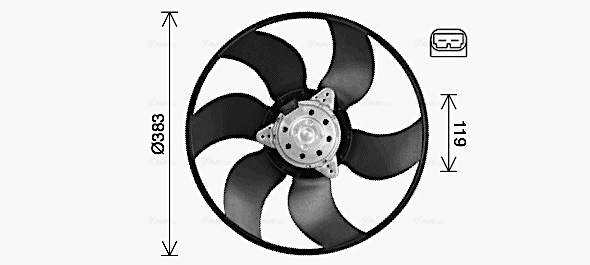 Ventilatorwiel-motorkoeling Ava Cooling RT7673