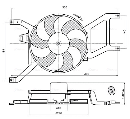 Ventilatorwiel-motorkoeling Ava Cooling RT7685