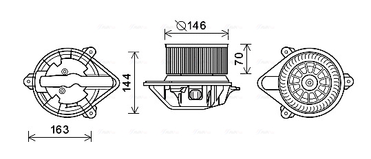 Kachelventilator Ava Cooling RT8577