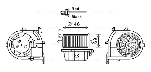 Kachelventilator Ava Cooling RT8588