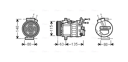 Airco compressor Ava Cooling RTK485
