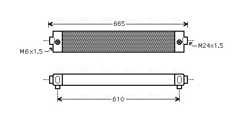 Oliekoeler motorolie Ava Cooling SC3023