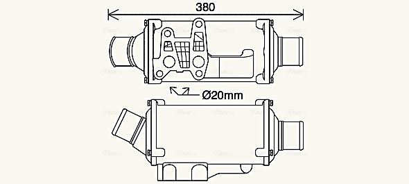 Oliekoeler motorolie Ava Cooling SC3054