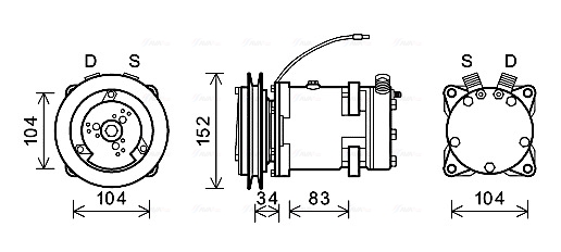 Airco compressor Ava Cooling SGAK001