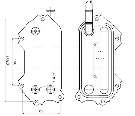 Oliekoeler motorolie Ava Cooling TO3792