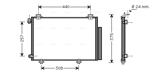 Airco condensor Ava Cooling TO5267D