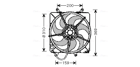 Ventilatorwiel-motorkoeling Ava Cooling TO7506