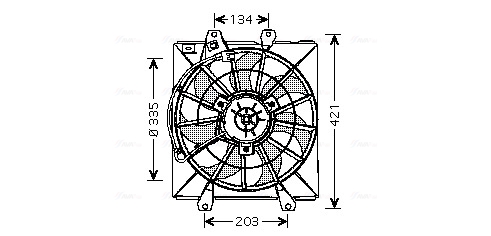 Ventilatorwiel-motorkoeling Ava Cooling TO7507