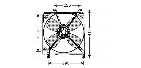 Ventilatorwiel-motorkoeling Ava Cooling TO7516