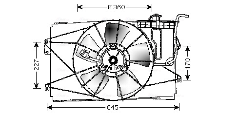 Ventilatorwiel-motorkoeling Ava Cooling TO7524