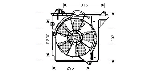 Ventilatorwiel-motorkoeling Ava Cooling TO7538