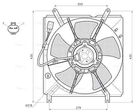 Ventilatorwiel-motorkoeling Ava Cooling TO7800