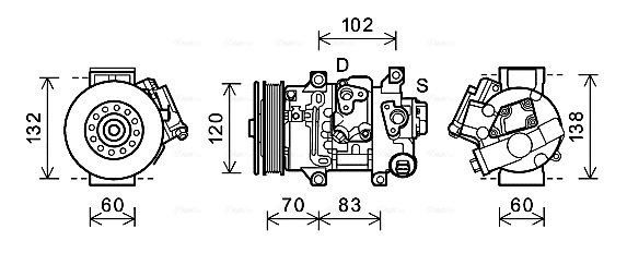 Airco compressor Ava Cooling TOAK627